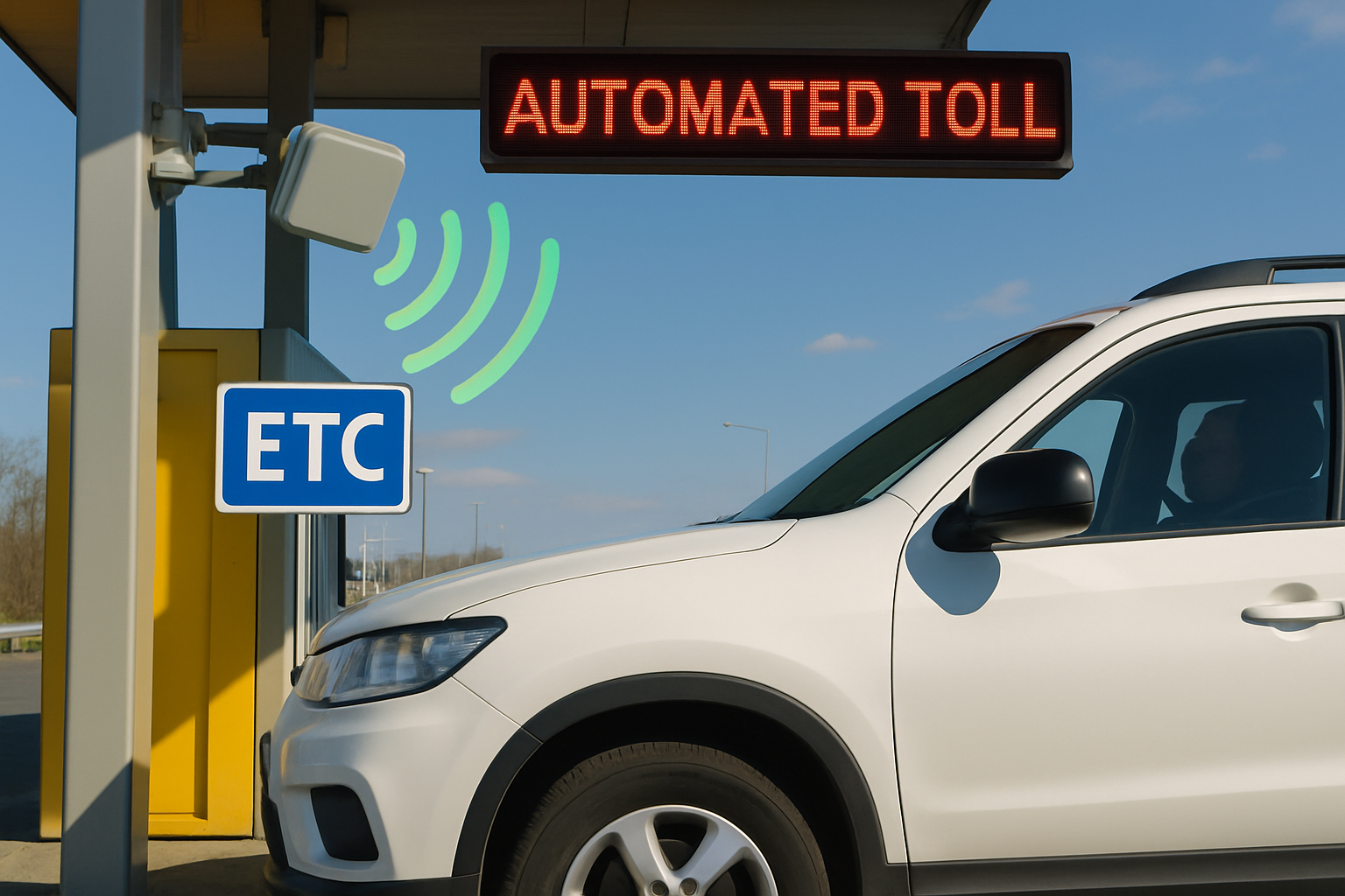 Automated toll collection technology in use