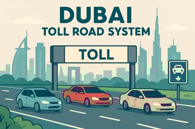 Dubai toll road system illustration