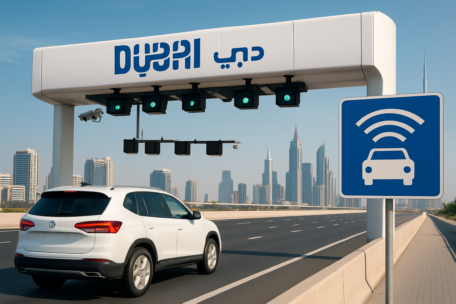 Modern toll collection technology in Dubai